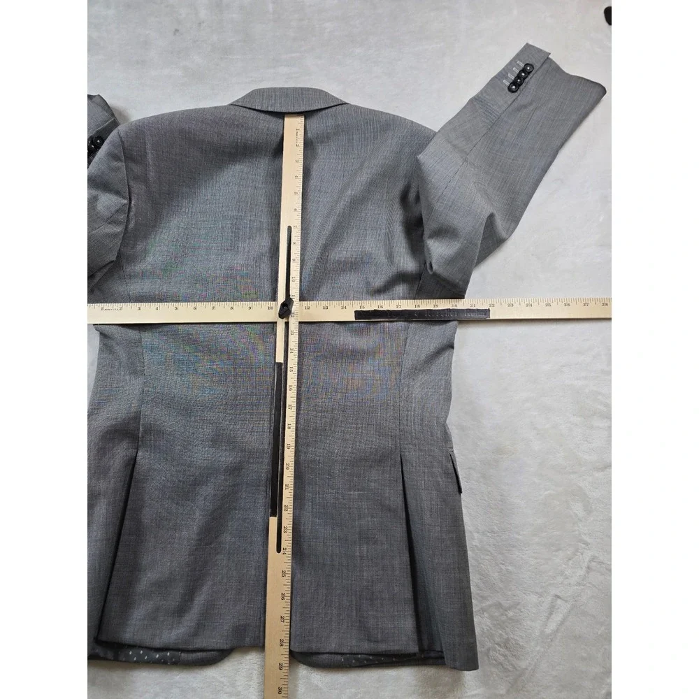 Hugo Boss Blazer Mens 38S Grey Super 100 Wool 2-Button Sport Coat Edison1/Power